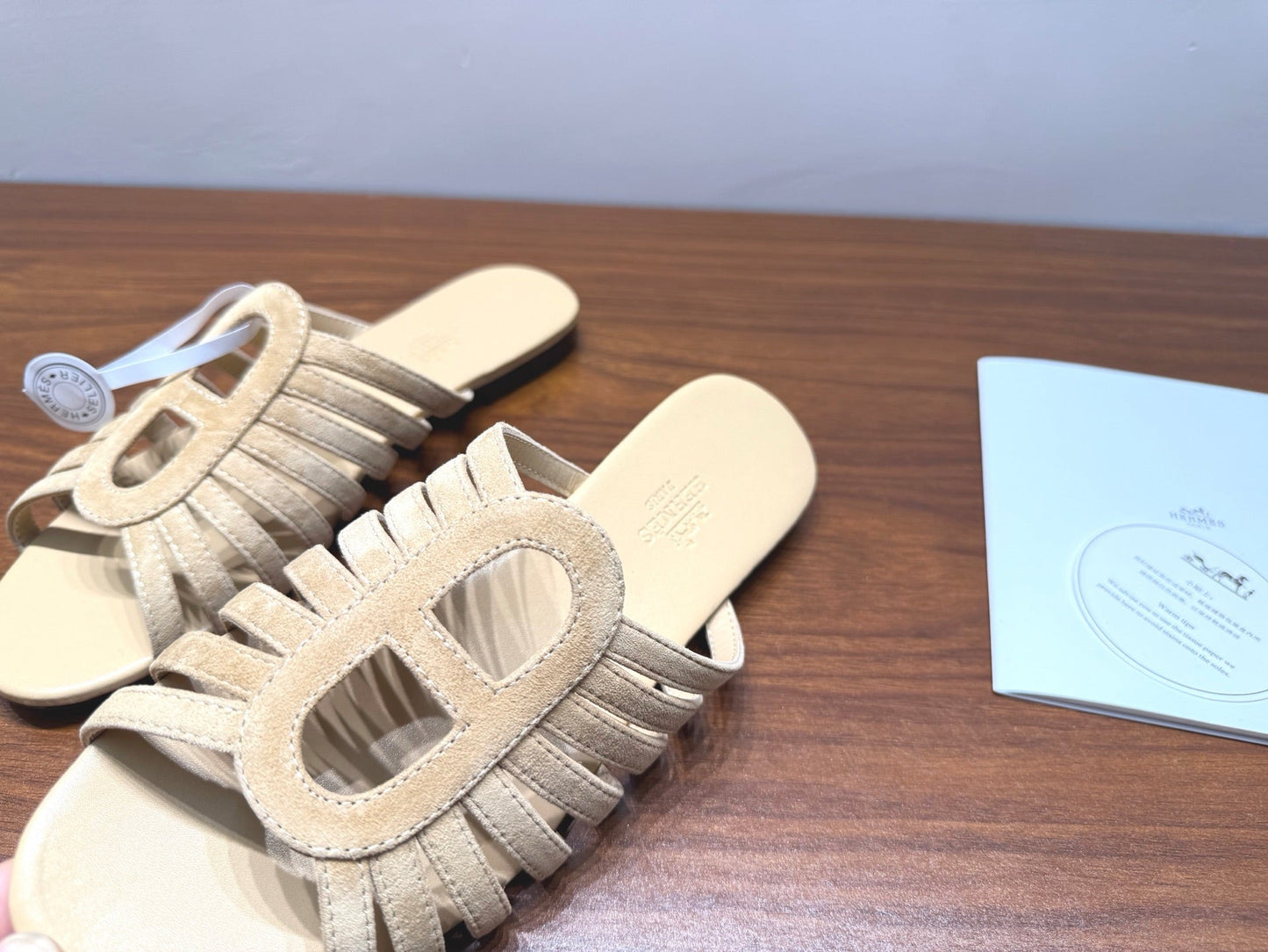 HM Noria Sandals Light Khaki Suede 849479