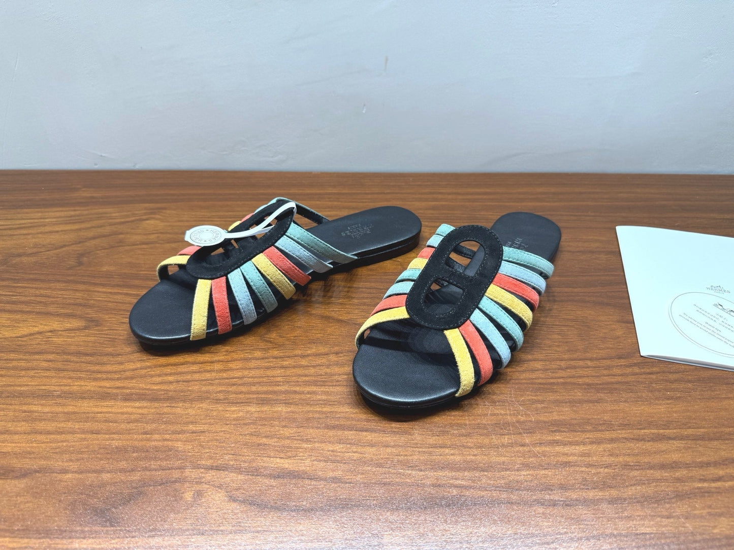 HM Noria Sandals Black Colorful Suede 849481