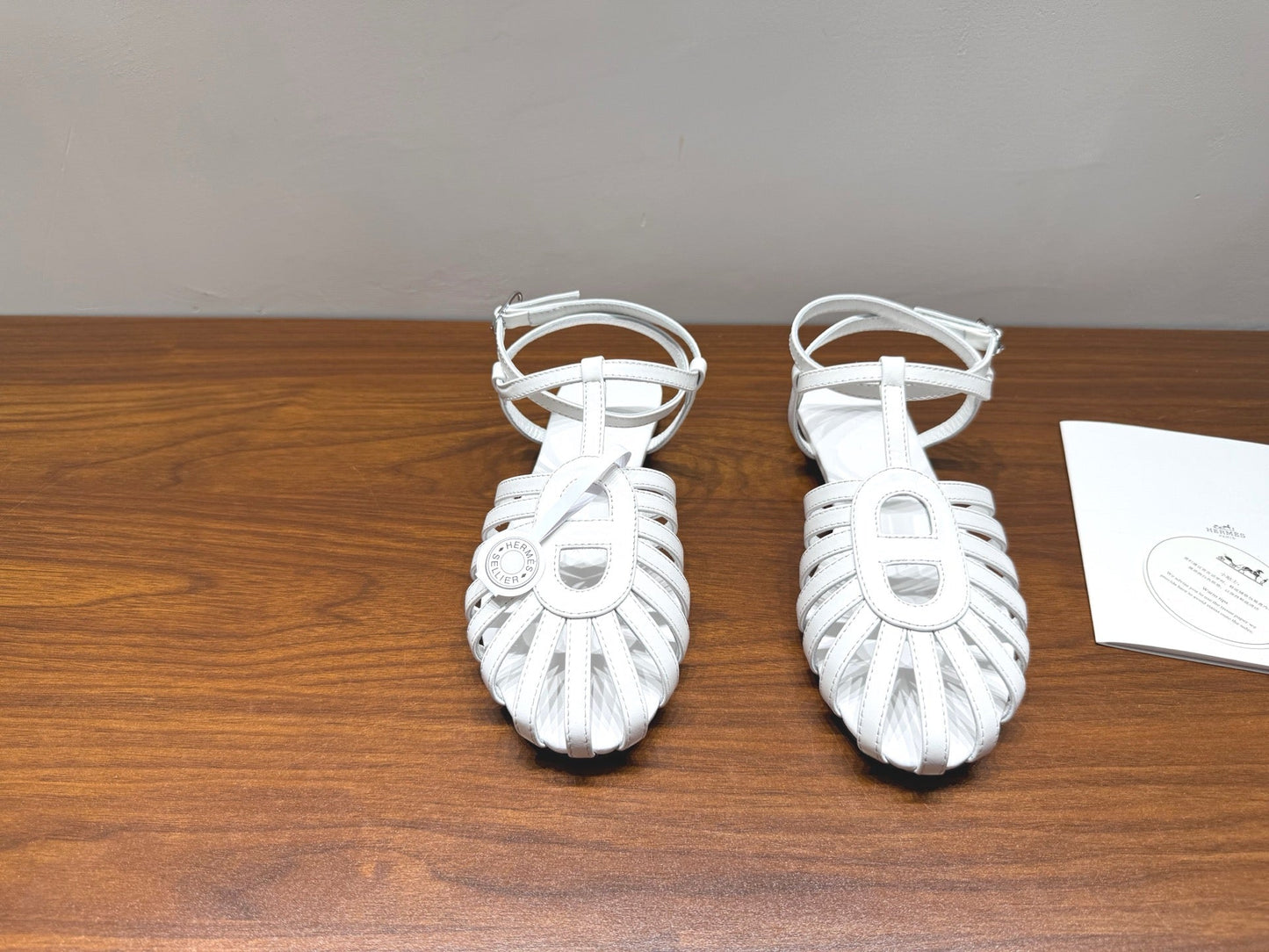 HM Nour Sandals White Leather 849482