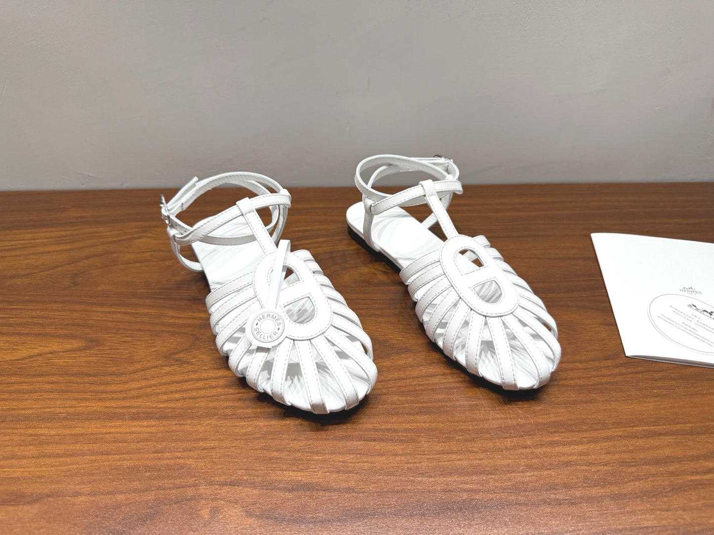 HM Nour Sandals White Leather 849482