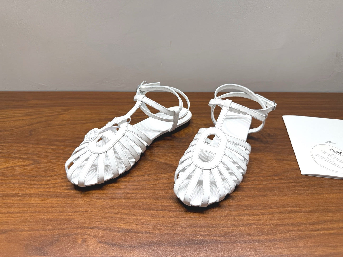 HM Nour Sandals White Leather 849482