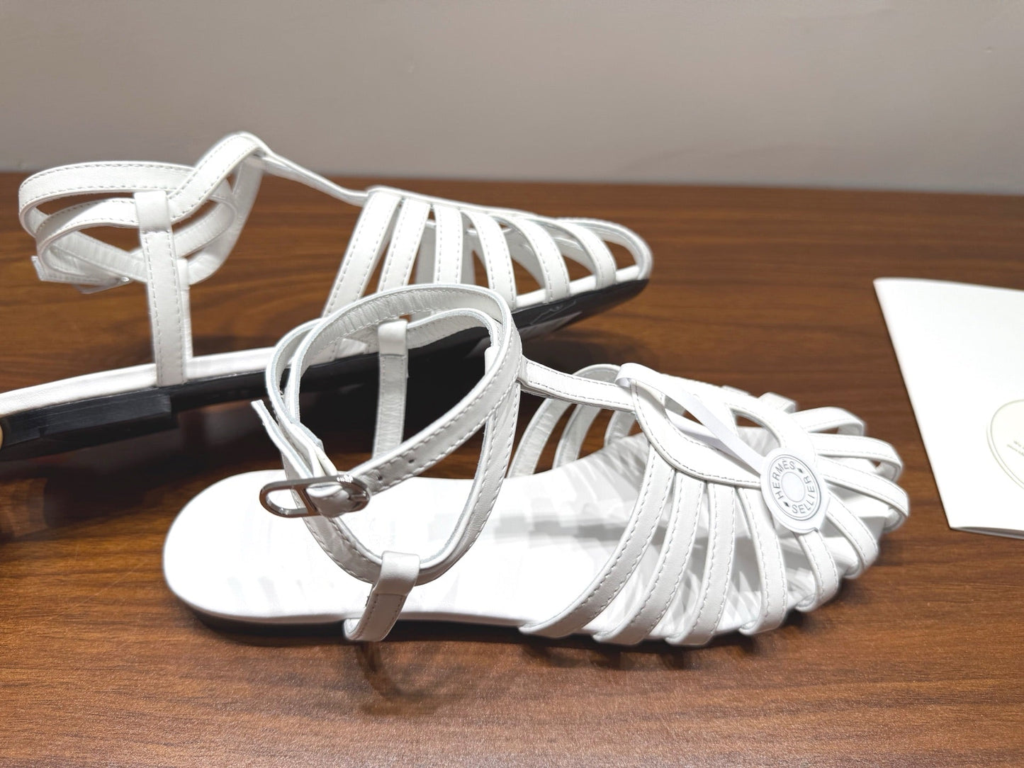 HM Nour Sandals White Leather 849482