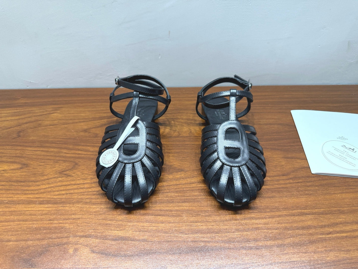 HM Nour Sandals Black Leather 849483