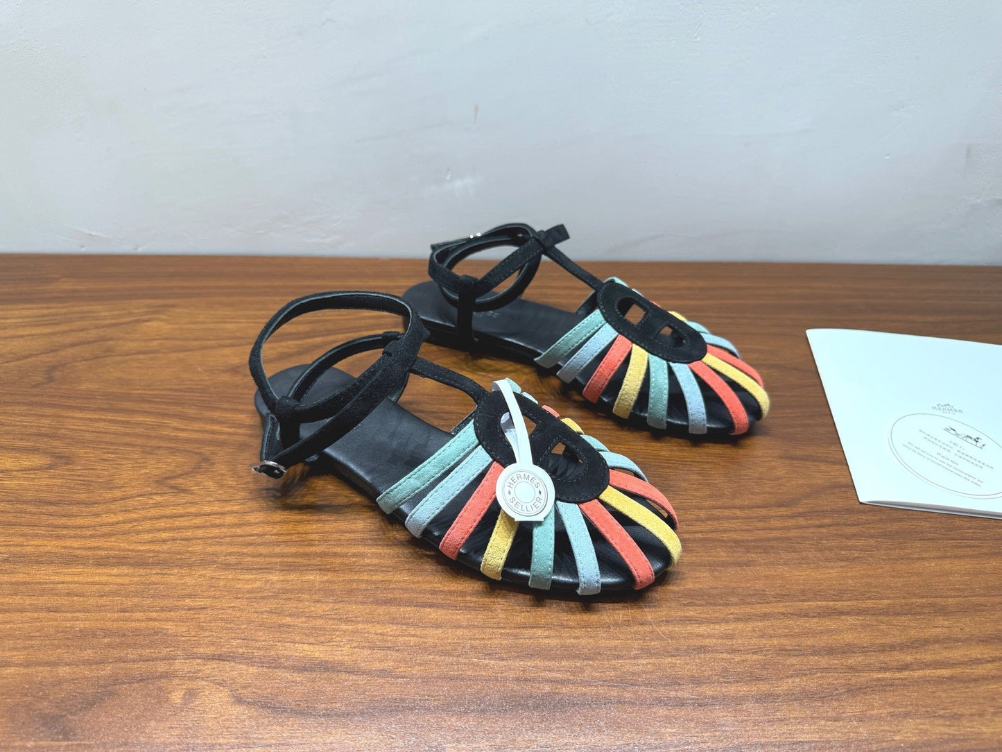 HM Nour Sandals Black Colorful Suede 849489