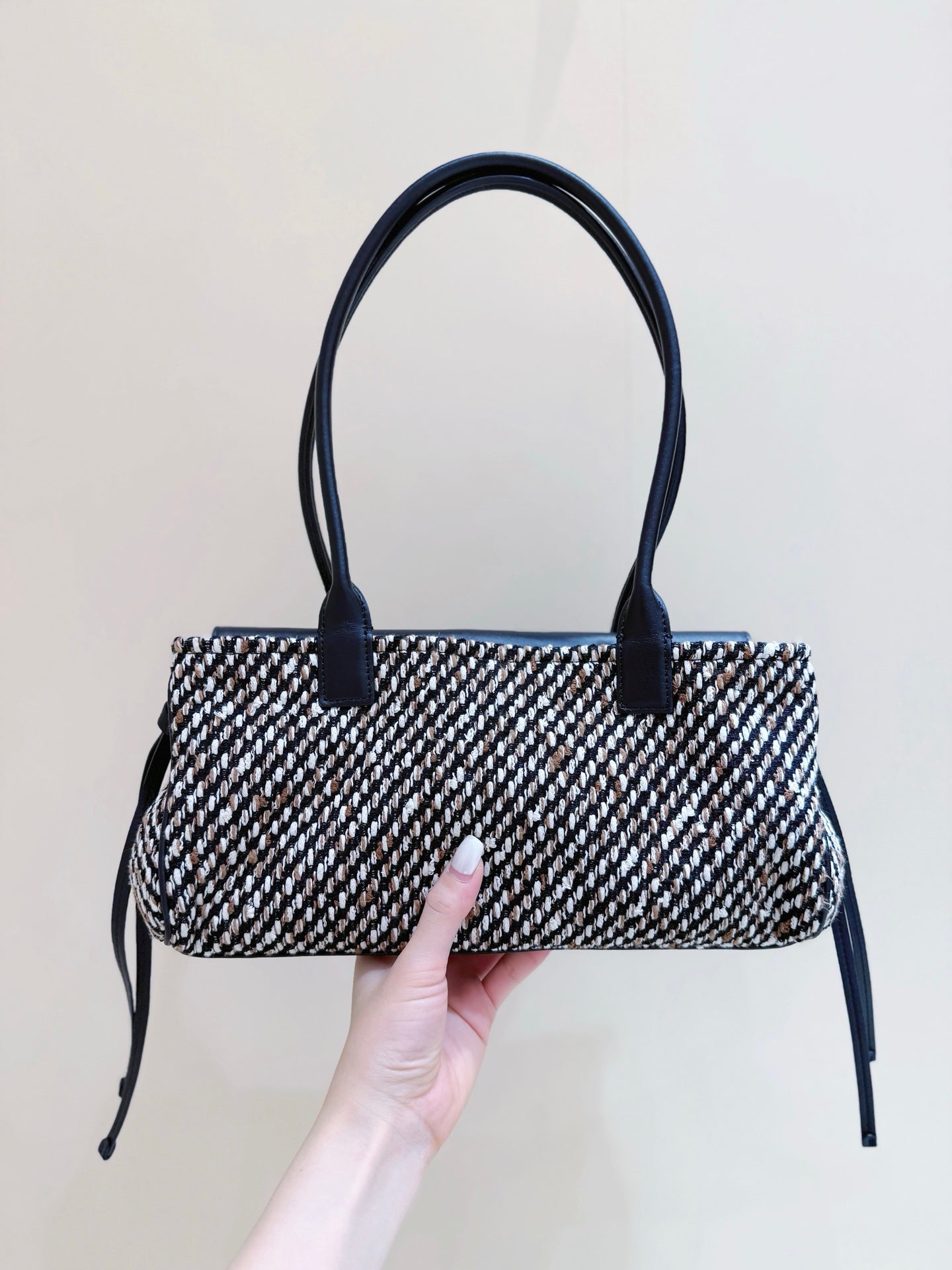 Chanel 2026 "Urban Essential" East West Bag Black Tweed Calfskin 354066