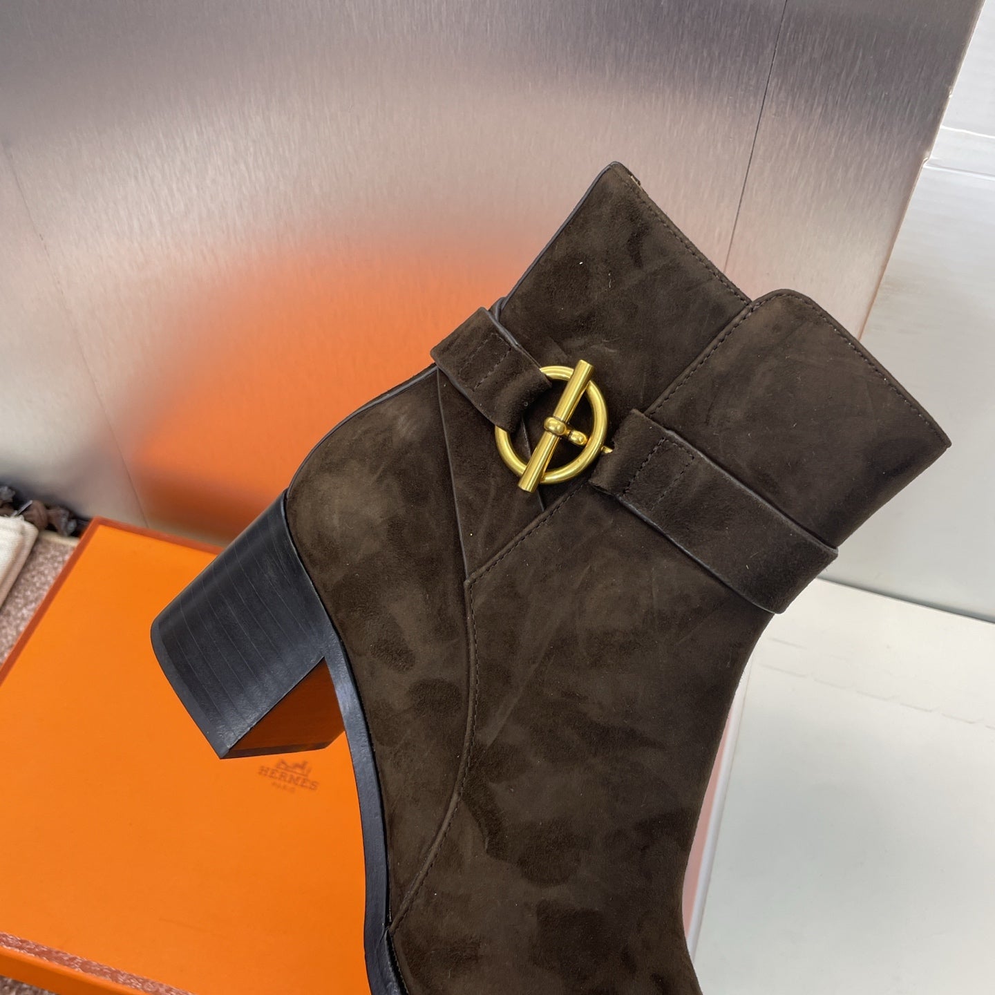 HM 25 Jill Ankle Boot Dark Brown Suede 508502