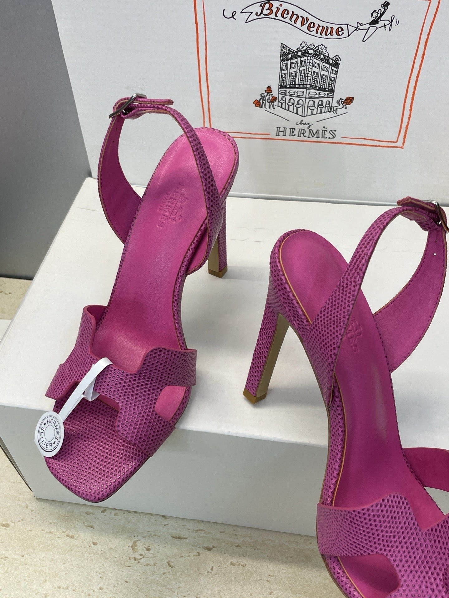 HM 26ss High Heel Sandals 105 Purple Cowhide 607112
