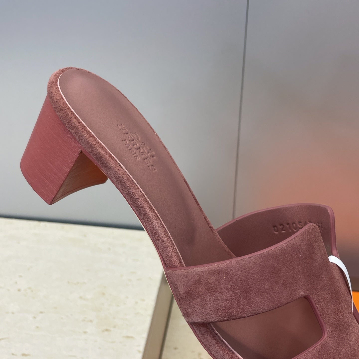HM 26ss  Oran Sandals 45 Dusty Rose Suede Cowhide 607217