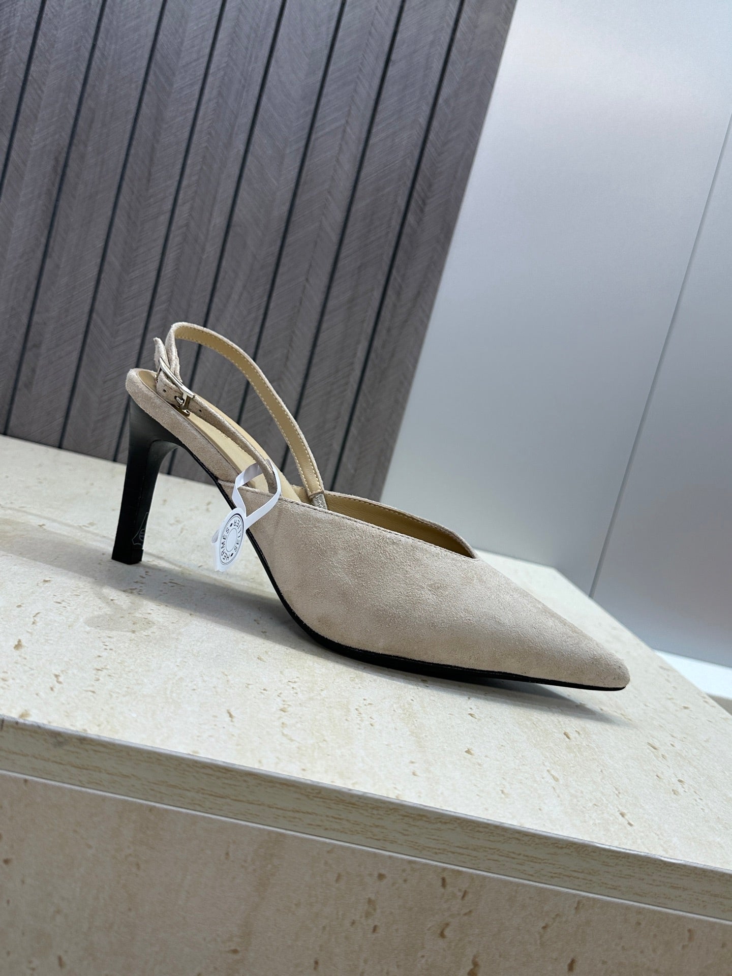 HM Nicoletta Slingback 9cm Khahi Suede 830194