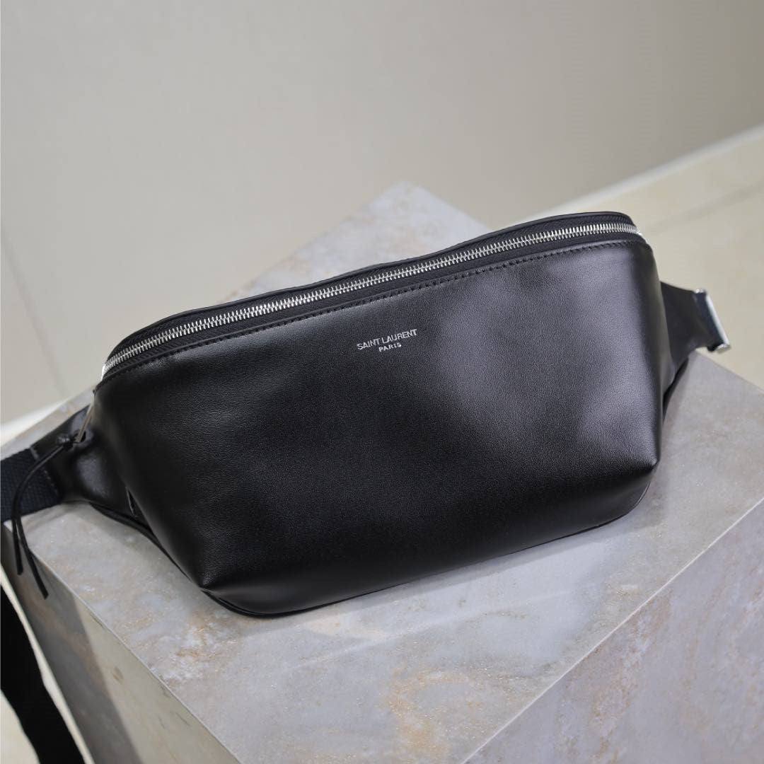 Prada Classic Belt Bag 26cm Black Lambskin