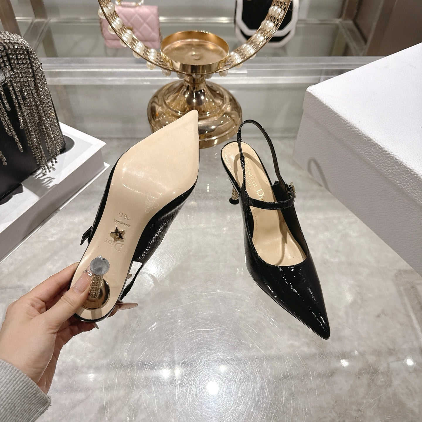 CD 26 Mary Jane High Heels 80 Patent Leather 679859
