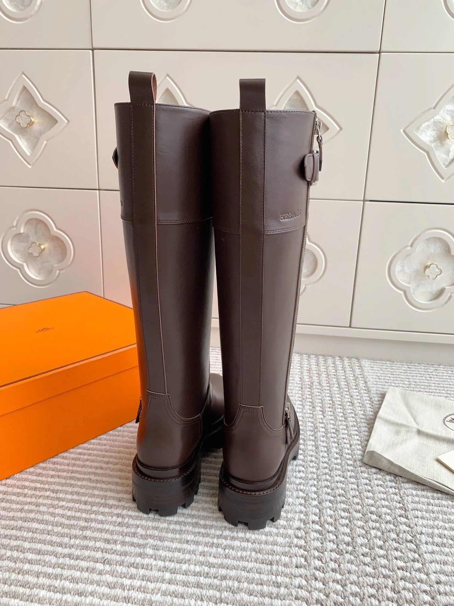 HM JAIME BOOT IN CHOCOLATE BROWN CALFSKIN