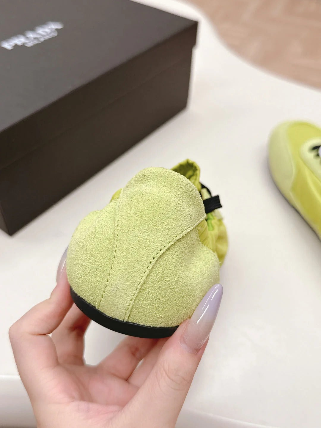 PRA 26S Sneaker Lime Green Suede Canvas 600601