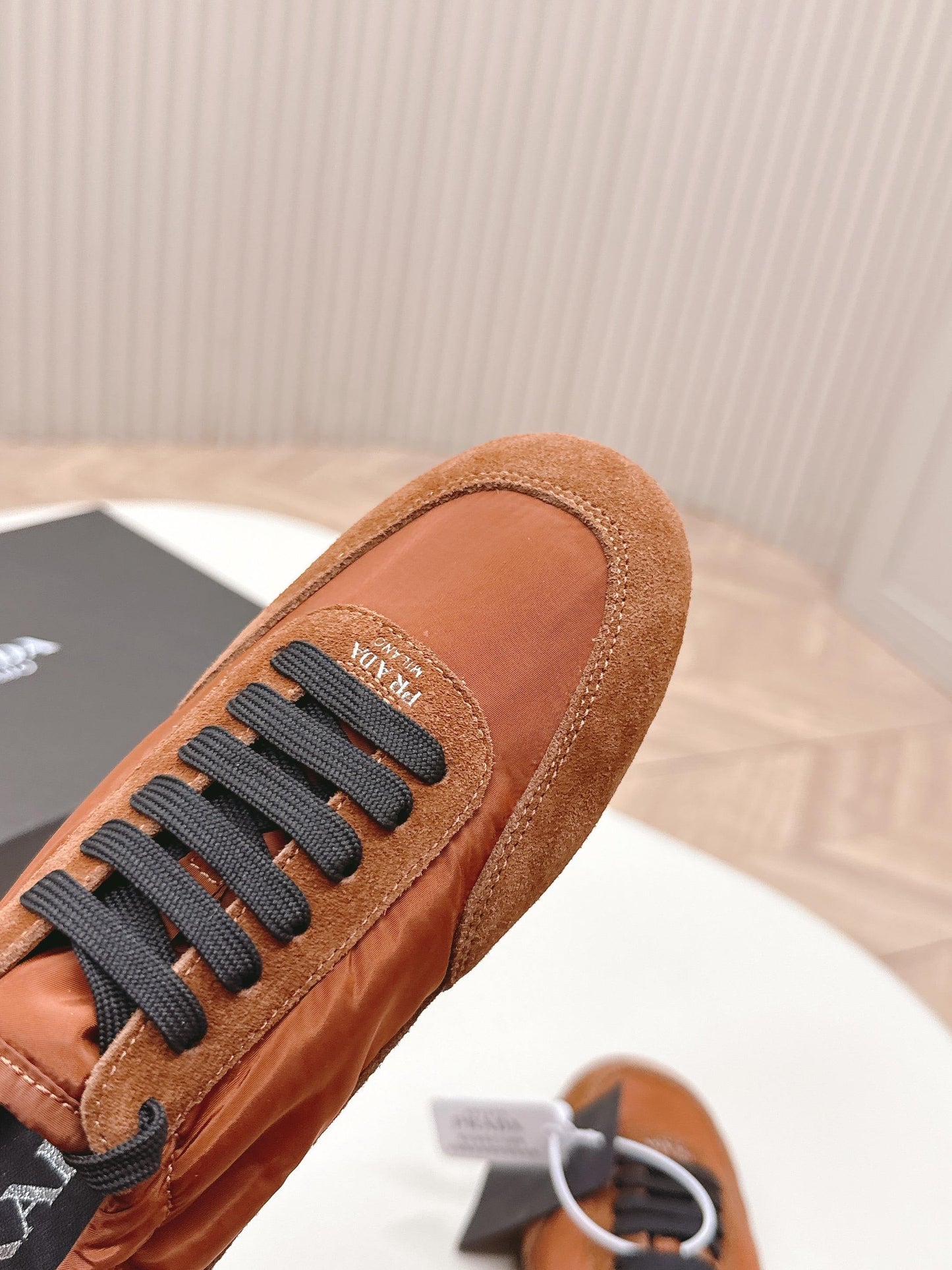 PRA 26S Sneaker Camel Brown Suede Canvas 600605