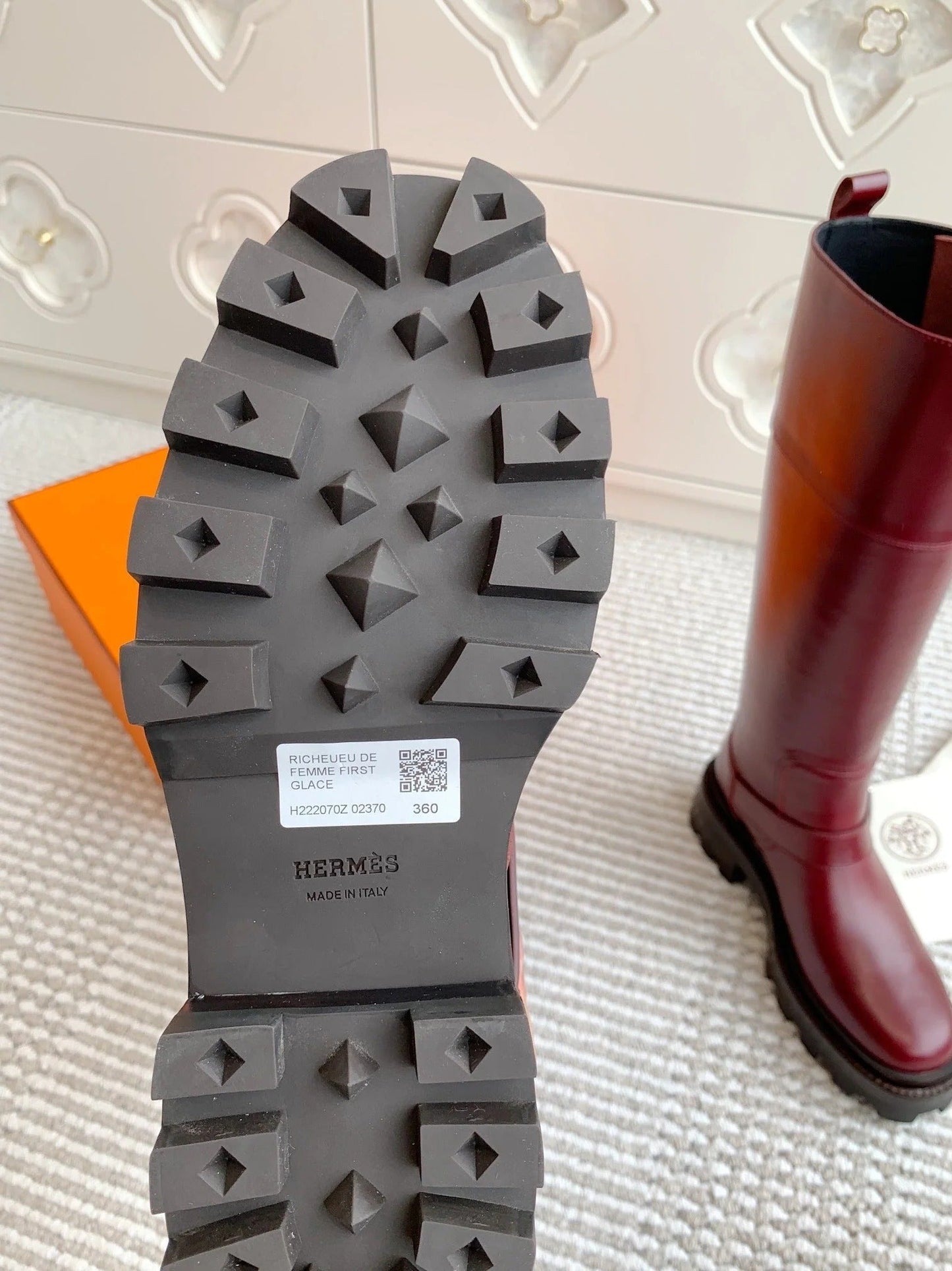 HM JAIME BOOT IN BURGUNDY RED CALFSKIN