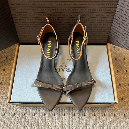 PRA 26S High-Heeled Sandals 60 Black Brown Cowhide 627445
