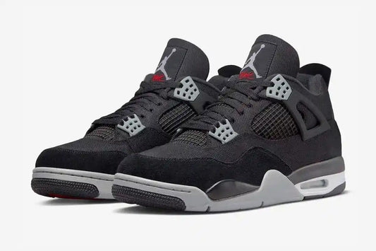 Jordan 4 Retro Black Canvas Sneakers - All-Day Comfort | Colorway of the Year