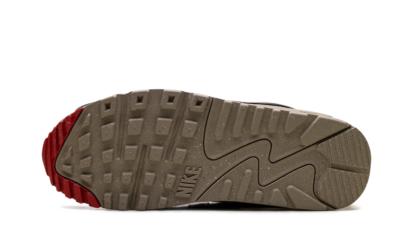 Air Max 90 WMNS "Phantom Black Fire Red Light British Tan" DH8010 005
