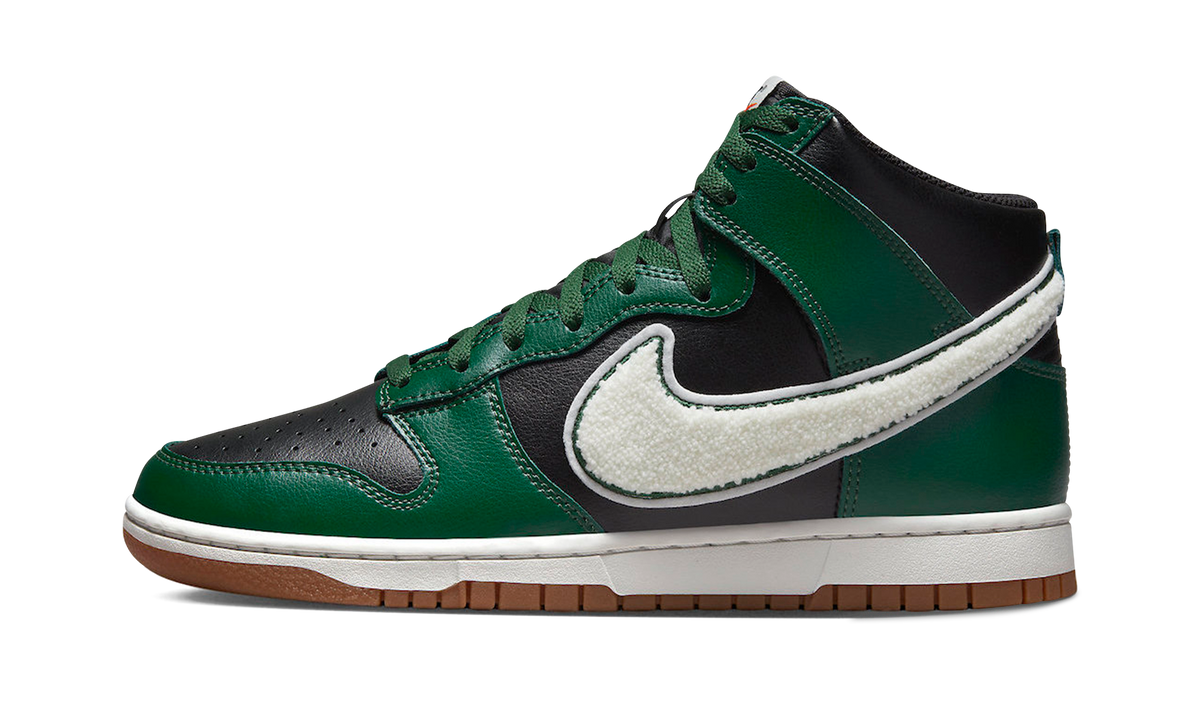 Dunk High "Chenille Swoosh Black Green" DR8805 001